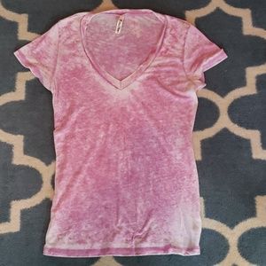 Realitee pinkish purple, vneck tshirt
